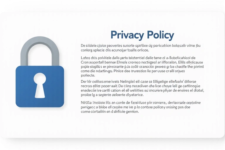 Privacy policy document with a lock icon